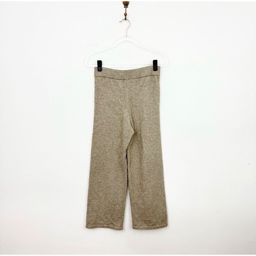 Heartloom Beige Knit Wide Leg Crop Lounge Pants XS Pull On - Picture 5 of 5